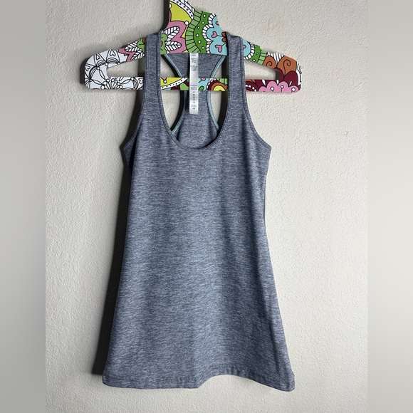 Lululemon Cool Racerback Tank Top gray heather size 4 - Picture 1 of 3
